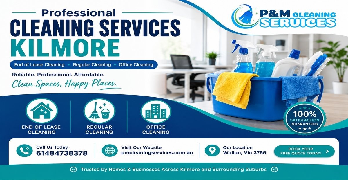 Professional Cleaning Services Kilmore by P&M Cleaning and Gardening Services offering End of Lease, Regular and Office Cleaning